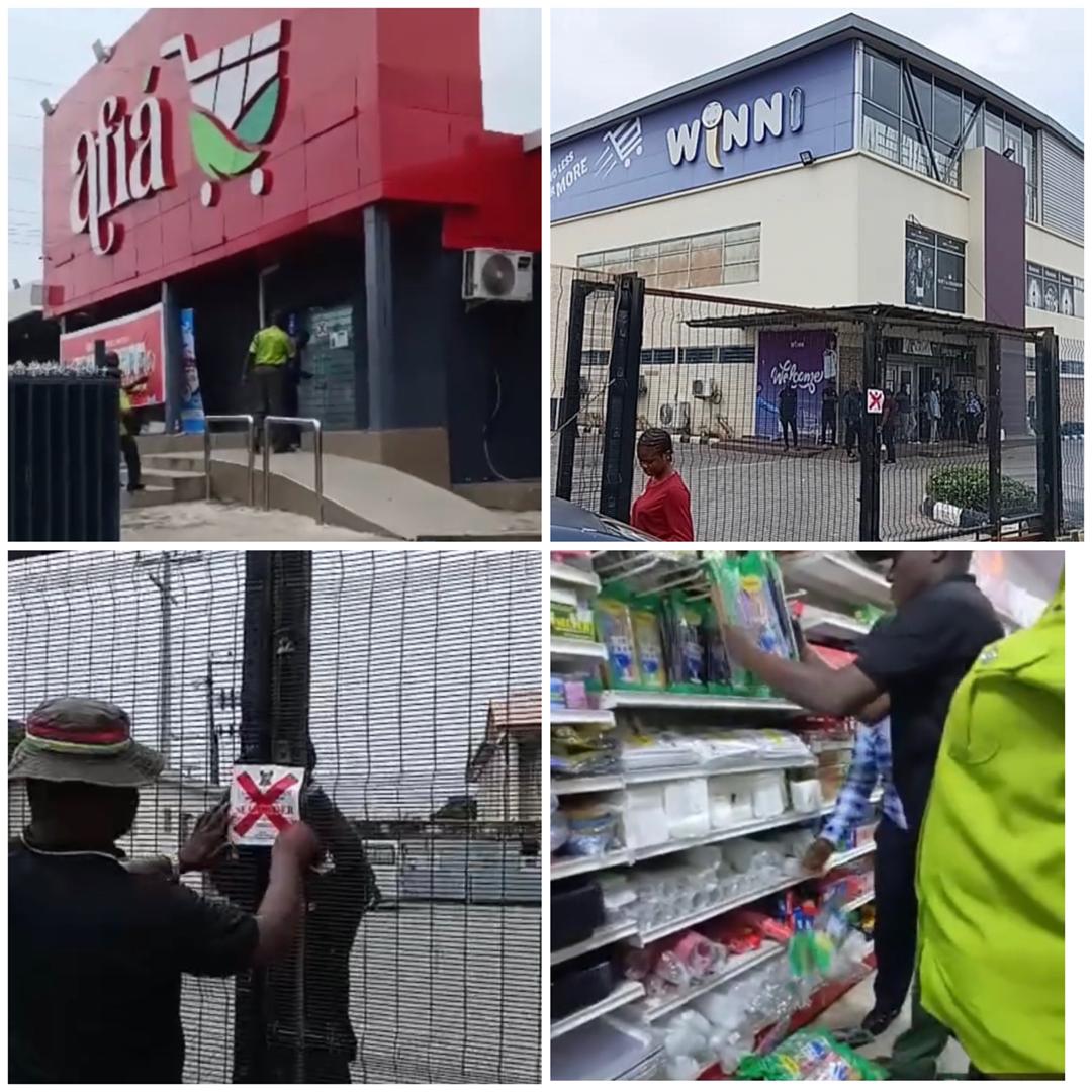 Lagos state govt seals supermarket for selling items with single-use plastics